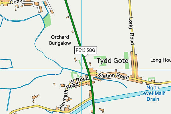 PE13 5QG map - OS VectorMap District (Ordnance Survey) PE13 5QG map - OS VectorMap District (Ordnance Survey)
