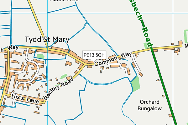 PE13 5QH map - OS VectorMap District (Ordnance Survey) PE13 5QH map - OS VectorMap District (Ordnance Survey)