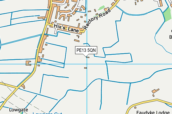 PE13 5QN map - OS VectorMap District (Ordnance Survey) PE13 5QN map - OS VectorMap District (Ordnance Survey)