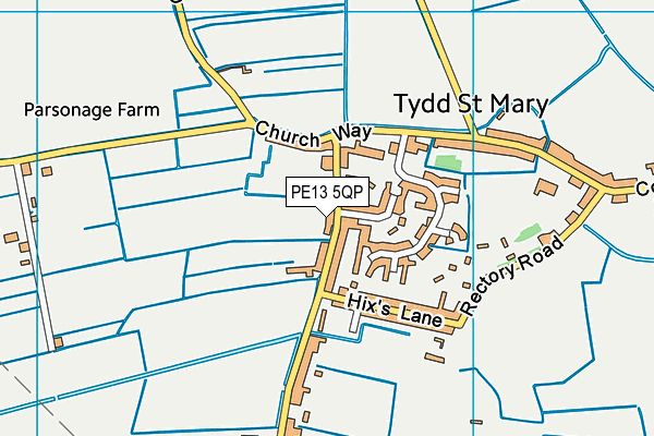 PE13 5QP map - OS VectorMap District (Ordnance Survey) PE13 5QP map - OS VectorMap District (Ordnance Survey)