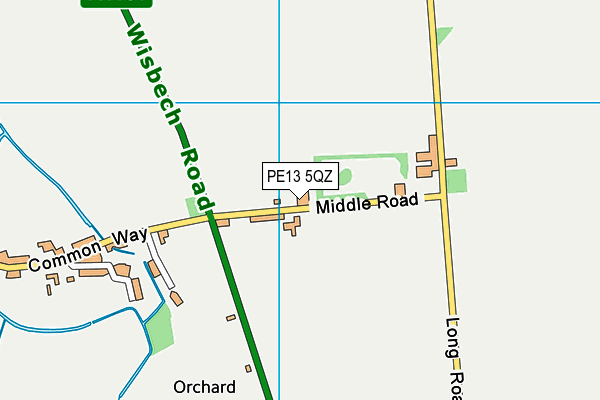 PE13 5QZ map - OS VectorMap District (Ordnance Survey) PE13 5QZ map - OS VectorMap District (Ordnance Survey)