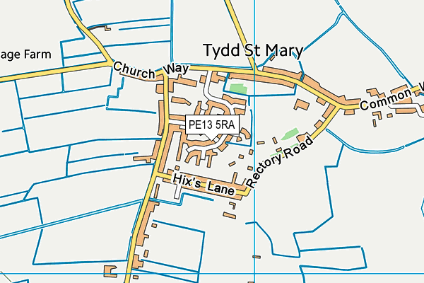 PE13 5RA map - OS VectorMap District (Ordnance Survey)