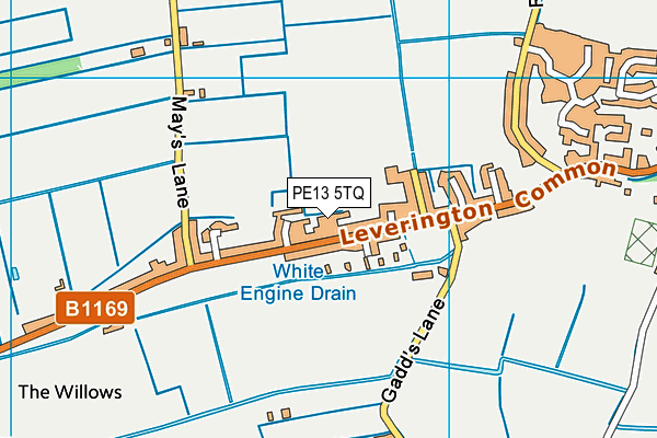 PE13 5TQ map - OS VectorMap District (Ordnance Survey) PE13 5TQ map - OS VectorMap District (Ordnance Survey)
