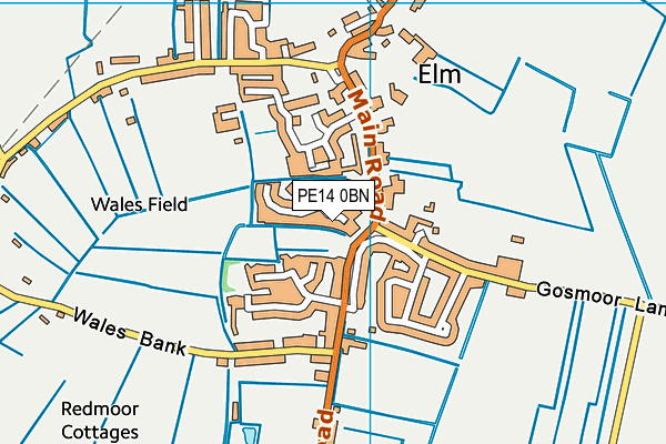 PE14 0BN map - OS VectorMap District (Ordnance Survey) PE14 0BN map - OS VectorMap District (Ordnance Survey)