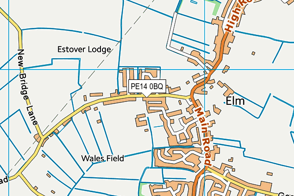 PE14 0BQ map - OS VectorMap District (Ordnance Survey) PE14 0BQ map - OS VectorMap District (Ordnance Survey)