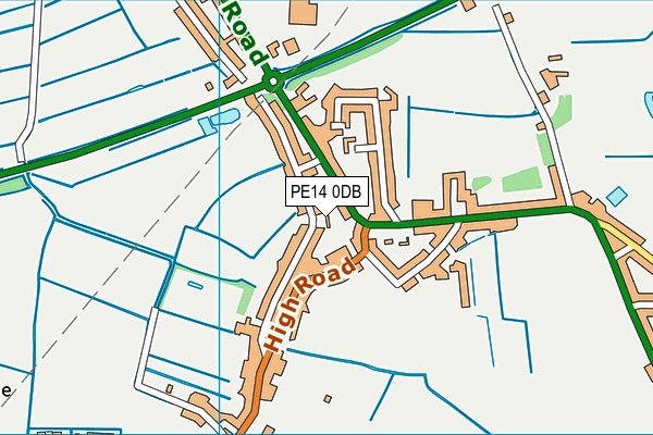 PE14 0DB map - OS VectorMap District (Ordnance Survey) PE14 0DB map - OS VectorMap District (Ordnance Survey)