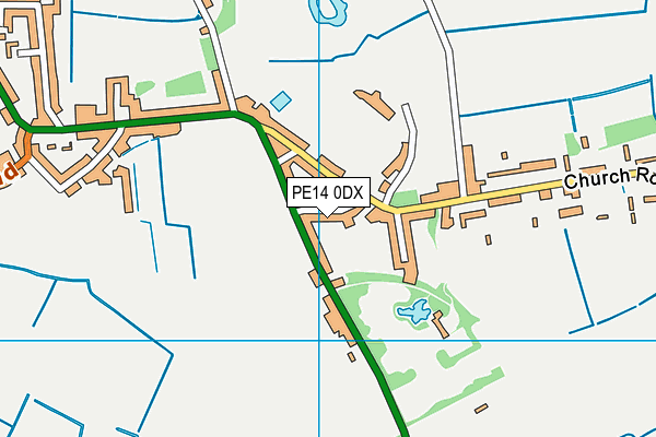 PE14 0DX map - OS VectorMap District (Ordnance Survey) PE14 0DX map - OS VectorMap District (Ordnance Survey)