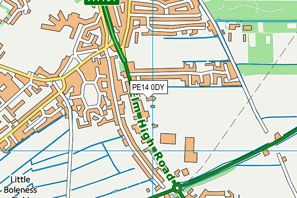 PE14 0DY map - OS VectorMap District (Ordnance Survey) PE14 0DY map - OS VectorMap District (Ordnance Survey)