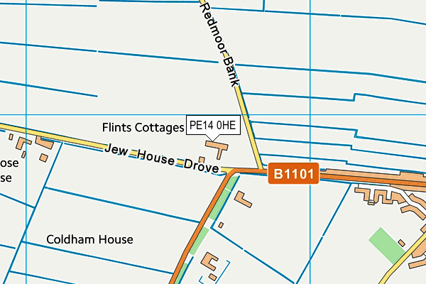 PE14 0HE map - OS VectorMap District (Ordnance Survey) PE14 0HE map - OS VectorMap District (Ordnance Survey)