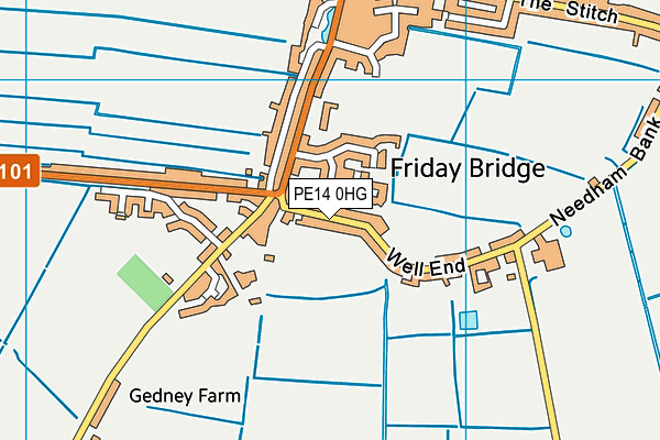 PE14 0HG map - OS VectorMap District (Ordnance Survey)