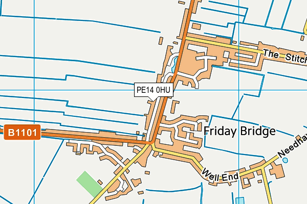 PE14 0HU map - OS VectorMap District (Ordnance Survey)