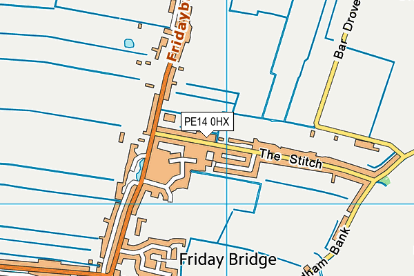 PE14 0HX map - OS VectorMap District (Ordnance Survey)