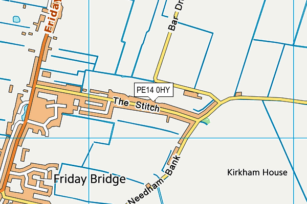 PE14 0HY map - OS VectorMap District (Ordnance Survey)