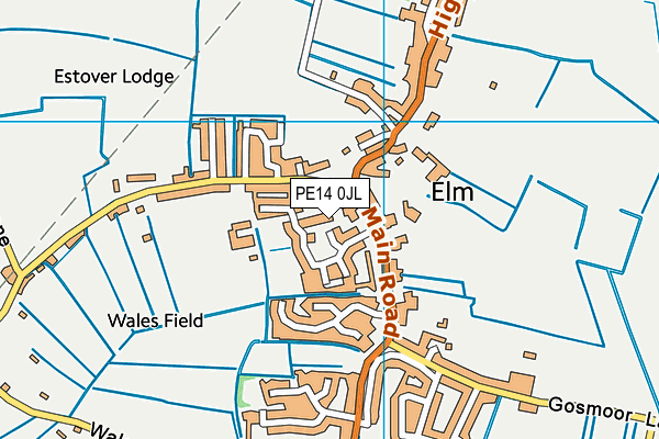 PE14 0JL map - OS VectorMap District (Ordnance Survey) PE14 0JL map - OS VectorMap District (Ordnance Survey)