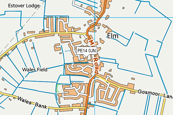 PE14 0JN map - OS VectorMap District (Ordnance Survey) PE14 0JN map - OS VectorMap District (Ordnance Survey)