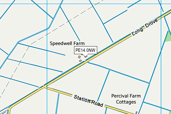 PE14 0NW map - OS VectorMap District (Ordnance Survey) PE14 0NW map - OS VectorMap District (Ordnance Survey)