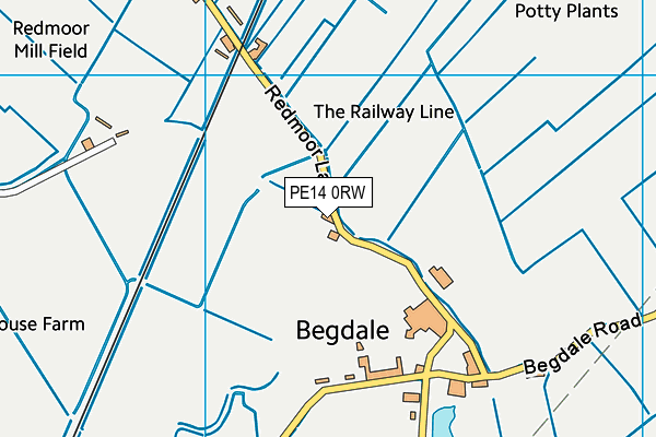 PE14 0RW map - OS VectorMap District (Ordnance Survey) PE14 0RW map - OS VectorMap District (Ordnance Survey)