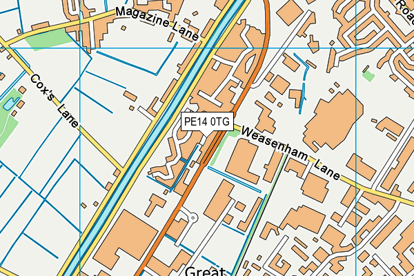 PE14 0TG map - OS VectorMap District (Ordnance Survey) PE14 0TG map - OS VectorMap District (Ordnance Survey)