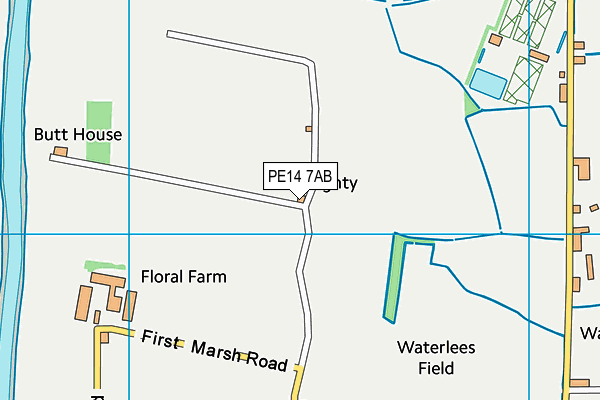 PE14 7AB map - OS VectorMap District (Ordnance Survey) PE14 7AB map - OS VectorMap District (Ordnance Survey)