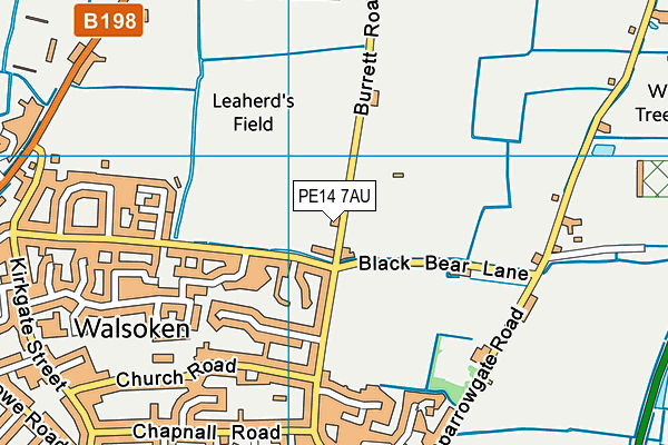 PE14 7AU map - OS VectorMap District (Ordnance Survey) PE14 7AU map - OS VectorMap District (Ordnance Survey)