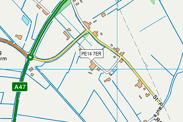 PE14 7ER map - OS VectorMap District (Ordnance Survey) PE14 7ER map - OS VectorMap District (Ordnance Survey)