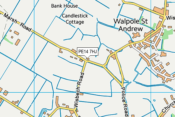 PE14 7HJ map - OS VectorMap District (Ordnance Survey) PE14 7HJ map - OS VectorMap District (Ordnance Survey)