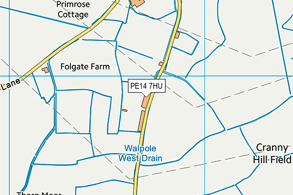 PE14 7HU map - OS VectorMap District (Ordnance Survey) PE14 7HU map - OS VectorMap District (Ordnance Survey)