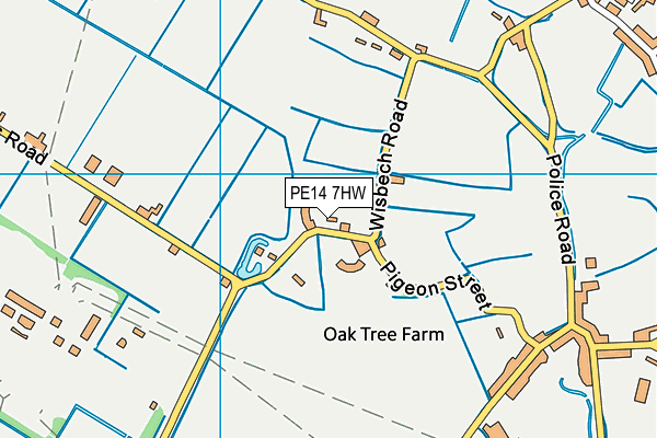 PE14 7HW map - OS VectorMap District (Ordnance Survey) PE14 7HW map - OS VectorMap District (Ordnance Survey)