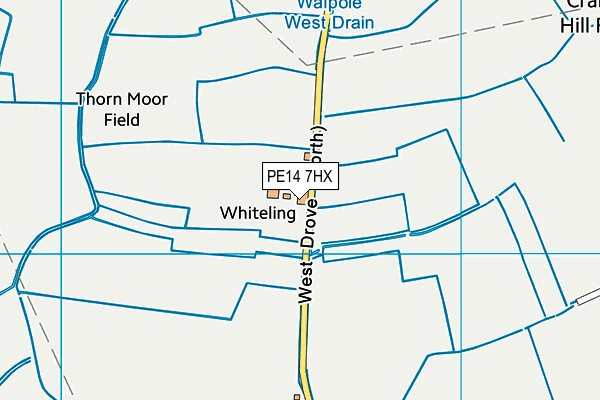 PE14 7HX map - OS VectorMap District (Ordnance Survey) PE14 7HX map - OS VectorMap District (Ordnance Survey)