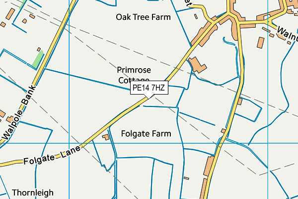 PE14 7HZ map - OS VectorMap District (Ordnance Survey) PE14 7HZ map - OS VectorMap District (Ordnance Survey)