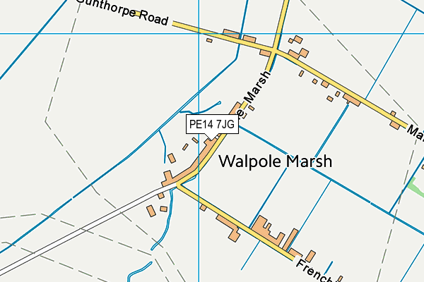 PE14 7JG map - OS VectorMap District (Ordnance Survey) PE14 7JG map - OS VectorMap District (Ordnance Survey)
