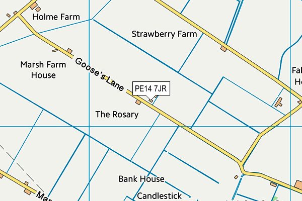PE14 7JR map - OS VectorMap District (Ordnance Survey) PE14 7JR map - OS VectorMap District (Ordnance Survey)