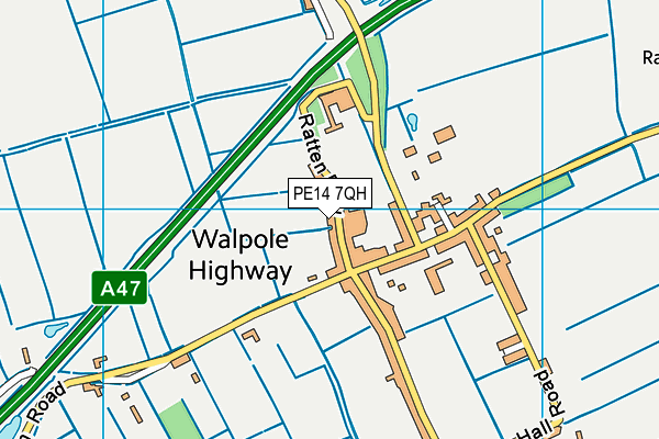 PE14 7QH map - OS VectorMap District (Ordnance Survey) PE14 7QH map - OS VectorMap District (Ordnance Survey)
