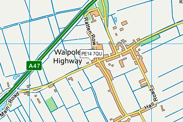 PE14 7QU map - OS VectorMap District (Ordnance Survey) PE14 7QU map - OS VectorMap District (Ordnance Survey)