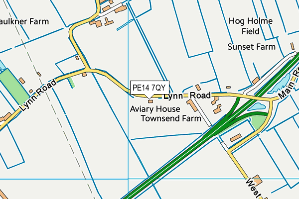 PE14 7QY map - OS VectorMap District (Ordnance Survey) PE14 7QY map - OS VectorMap District (Ordnance Survey)