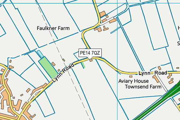 PE14 7QZ map - OS VectorMap District (Ordnance Survey)
