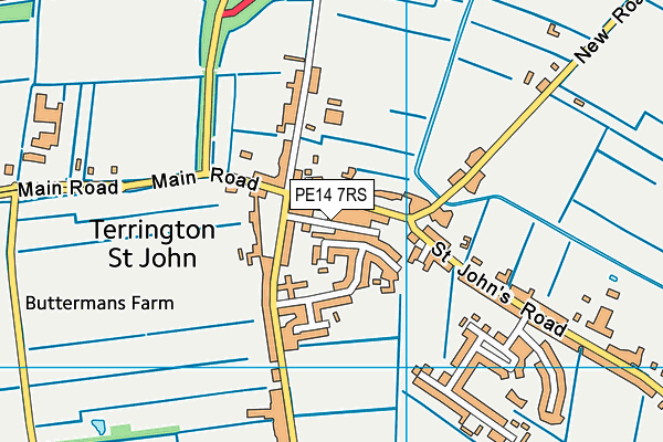 PE14 7RS map - OS VectorMap District (Ordnance Survey) PE14 7RS map - OS VectorMap District (Ordnance Survey)