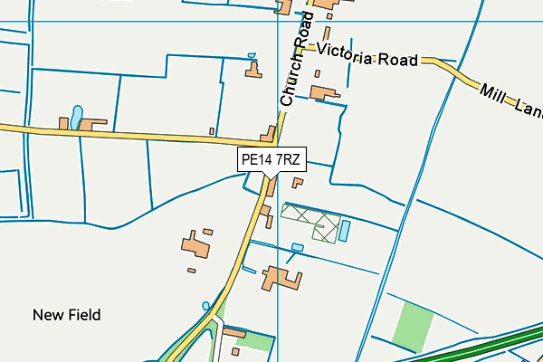 PE14 7RZ map - OS VectorMap District (Ordnance Survey) PE14 7RZ map - OS VectorMap District (Ordnance Survey)