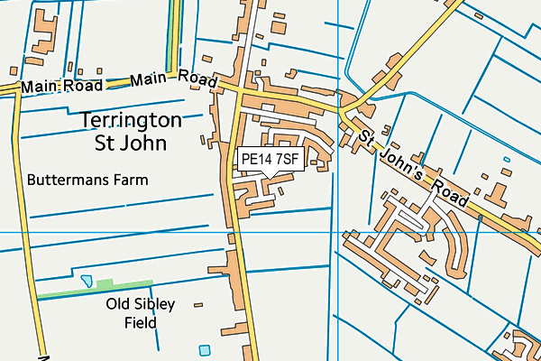 PE14 7SF map - OS VectorMap District (Ordnance Survey) PE14 7SF map - OS VectorMap District (Ordnance Survey)