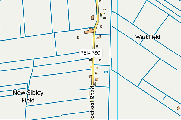 PE14 7SQ map - OS VectorMap District (Ordnance Survey) PE14 7SQ map - OS VectorMap District (Ordnance Survey)