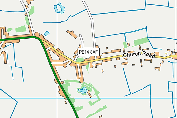 PE14 8AF map - OS VectorMap District (Ordnance Survey)