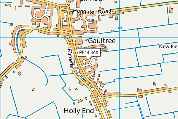 PE14 8AX map - OS VectorMap District (Ordnance Survey) PE14 8AX map - OS VectorMap District (Ordnance Survey)