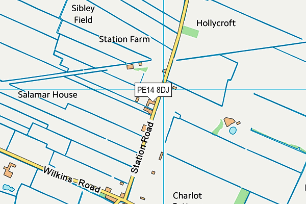 PE14 8DJ map - OS VectorMap District (Ordnance Survey) PE14 8DJ map - OS VectorMap District (Ordnance Survey)