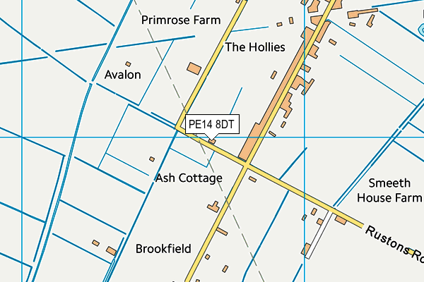 PE14 8DT map - OS VectorMap District (Ordnance Survey) PE14 8DT map - OS VectorMap District (Ordnance Survey)
