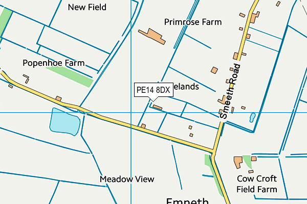 PE14 8DX map - OS VectorMap District (Ordnance Survey) PE14 8DX map - OS VectorMap District (Ordnance Survey)