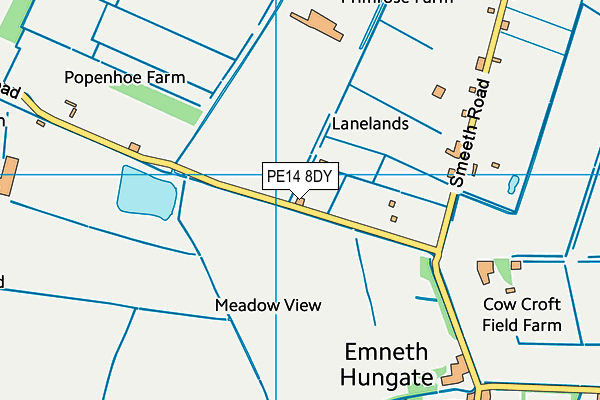 PE14 8DY map - OS VectorMap District (Ordnance Survey) PE14 8DY map - OS VectorMap District (Ordnance Survey)