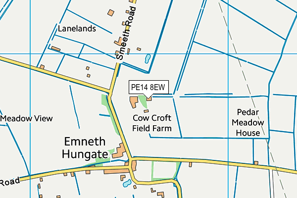 PE14 8EW map - OS VectorMap District (Ordnance Survey) PE14 8EW map - OS VectorMap District (Ordnance Survey)