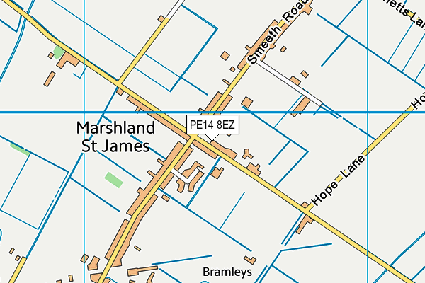 PE14 8EZ map - OS VectorMap District (Ordnance Survey) PE14 8EZ map - OS VectorMap District (Ordnance Survey)