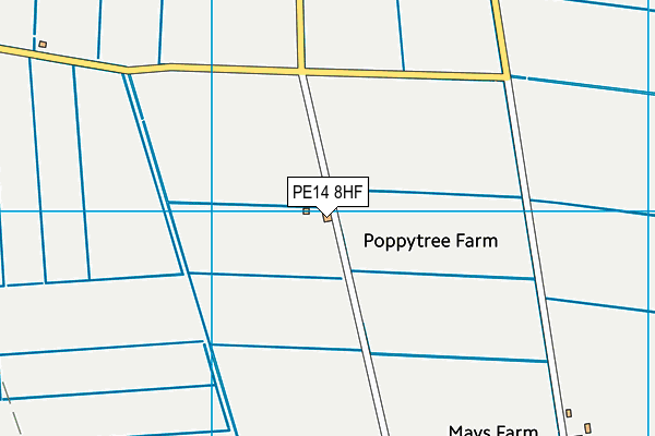PE14 8HF map - OS VectorMap District (Ordnance Survey) PE14 8HF map - OS VectorMap District (Ordnance Survey)
