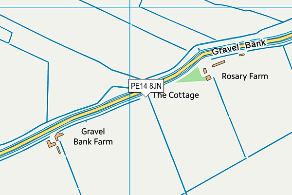 PE14 8JN map - OS VectorMap District (Ordnance Survey)